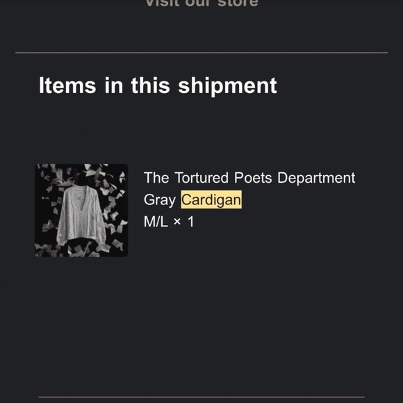 Taylor Swift The Tortured Poets Department Cardigan - Picture 4 of 4